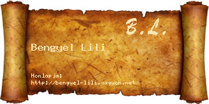 Bengyel Lili névjegykártya